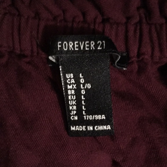 #F16 Lg- Women’s - Large Forever 21 Maroon Top - Picture 4 of 4
